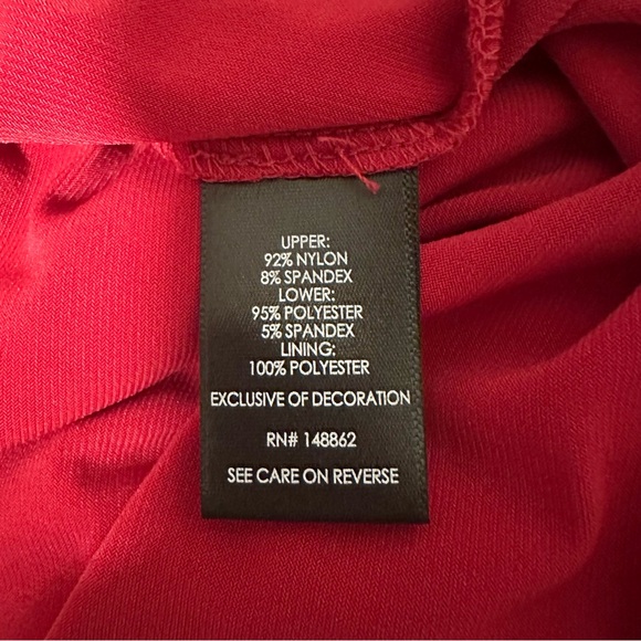 Torrid Studio Knit Crew Neck Keyhole Lace Babydoll Tank in Cherries Jubilee - Picture 4 of 4